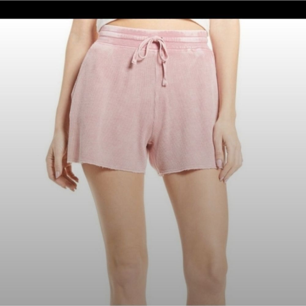 Nwt Splendid Mineral Wash Pink Thermal Shorts